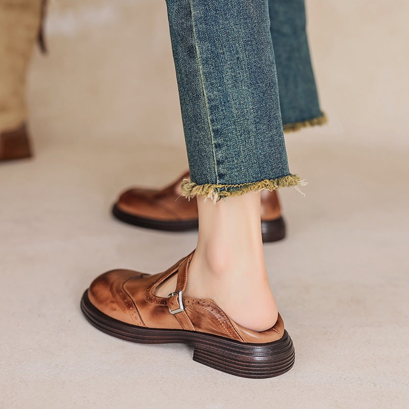 Nora&Lea™| Risla Leather Mary Janes