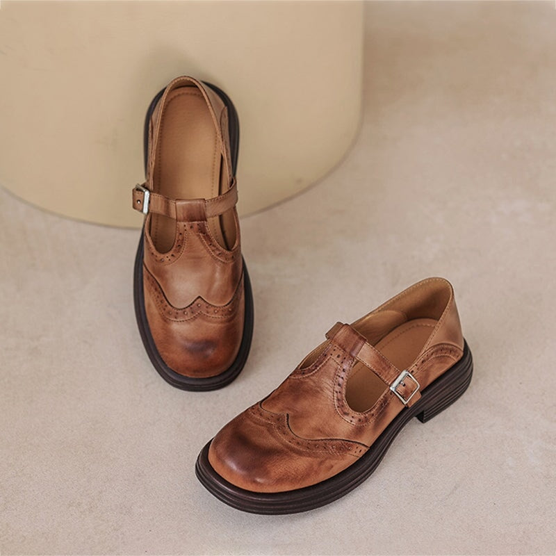 Nora&Lea™| Risla Leather Mary Janes