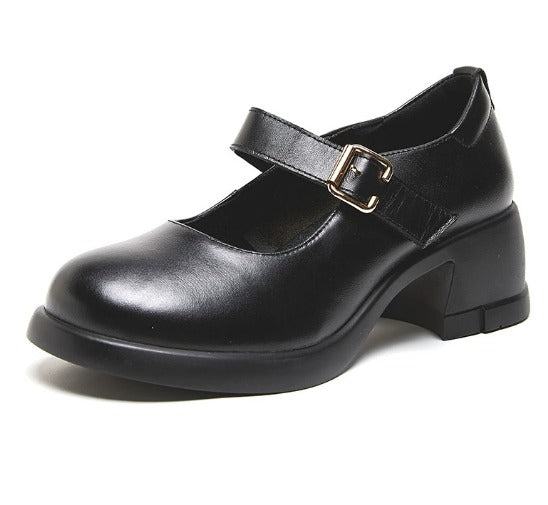 Nora&Lea™| Agnes Leather Mary Janes