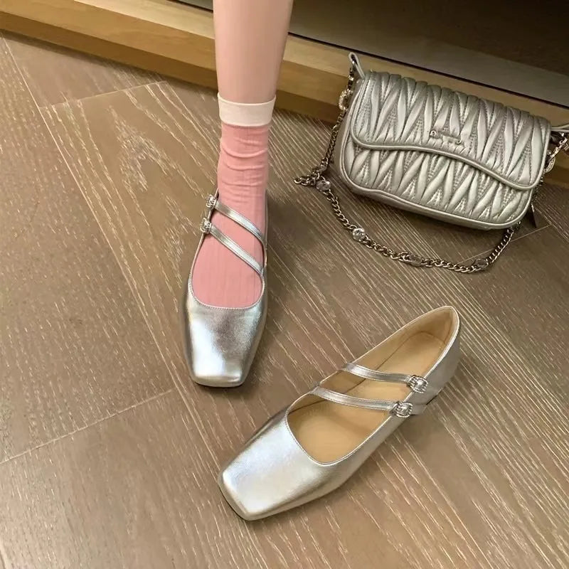 Nora&Lea™| Chic Double-Strap Flats