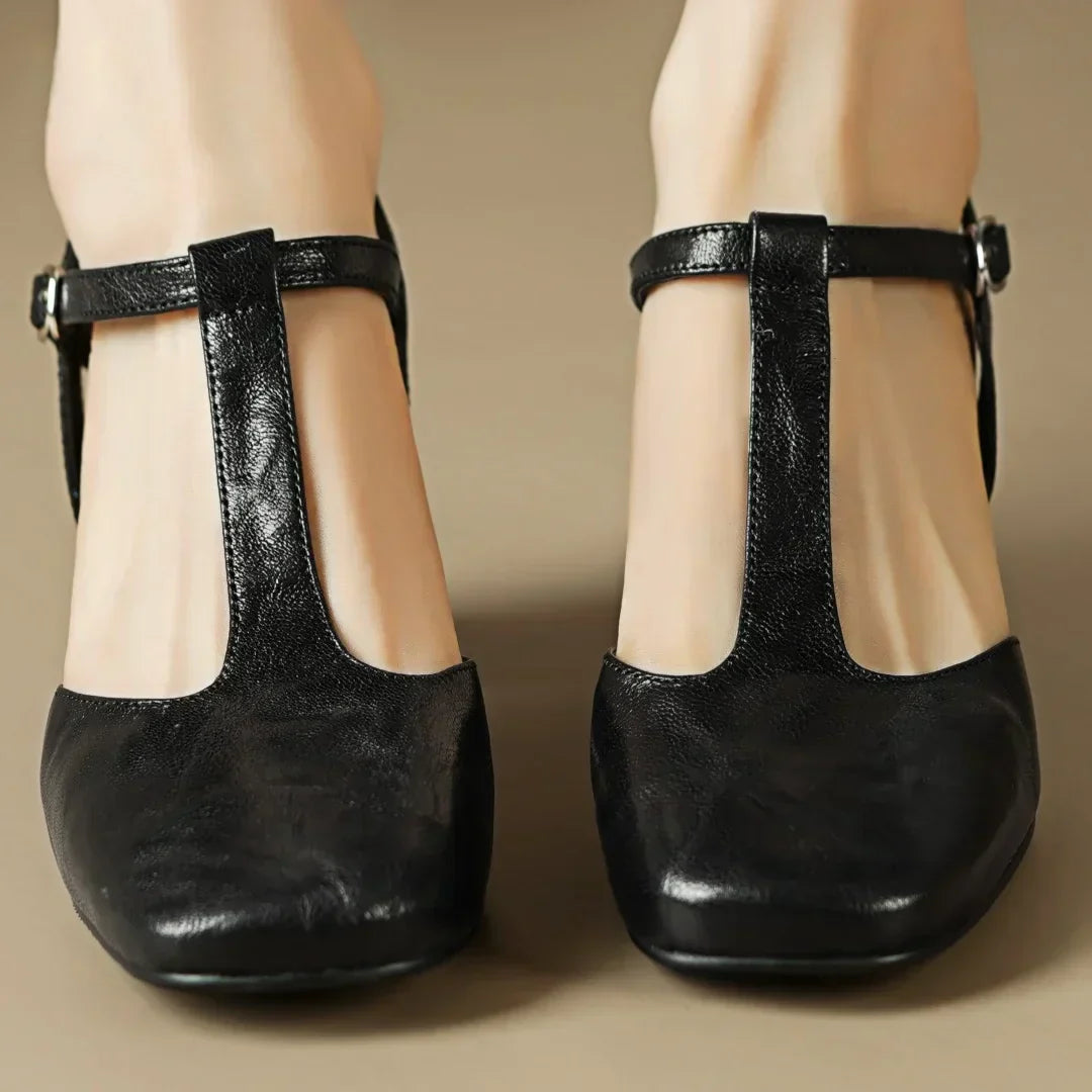 Nora&Lea™| Beatrica Leather Mary Janes