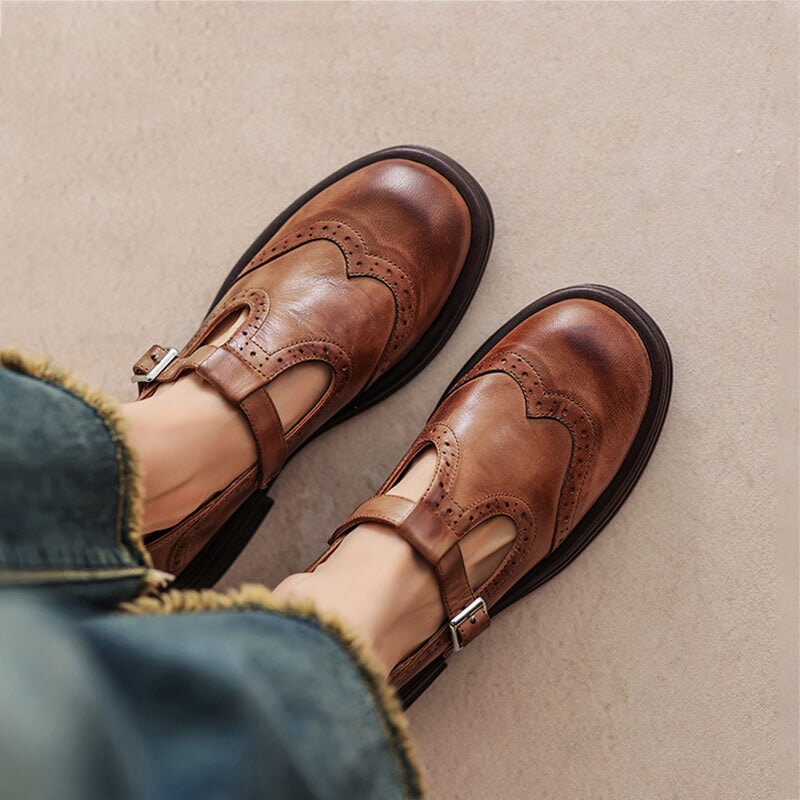 Nora&Lea™| Risla Leather Mary Janes