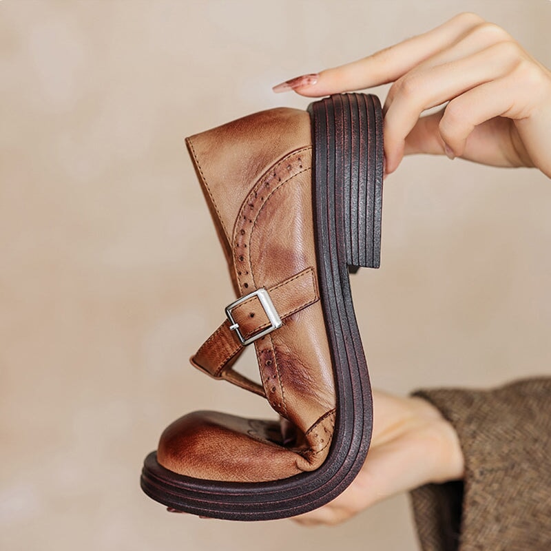 Nora&Lea™| Risla Leather Mary Janes