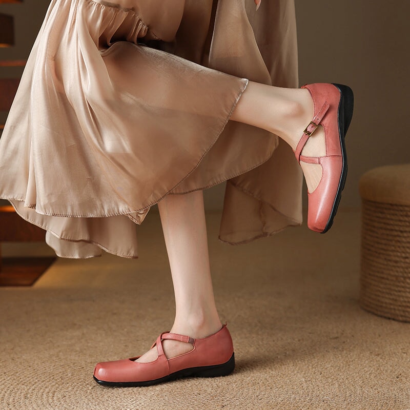 Nora&Lea™| Edith Leather Mary Janes