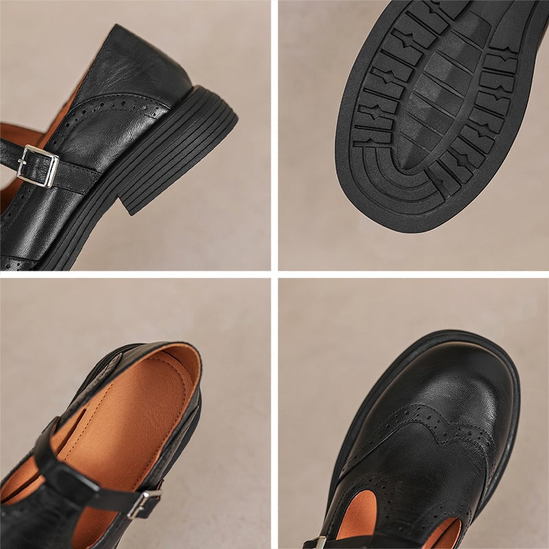 Nora&Lea™| Risla Leather Mary Janes
