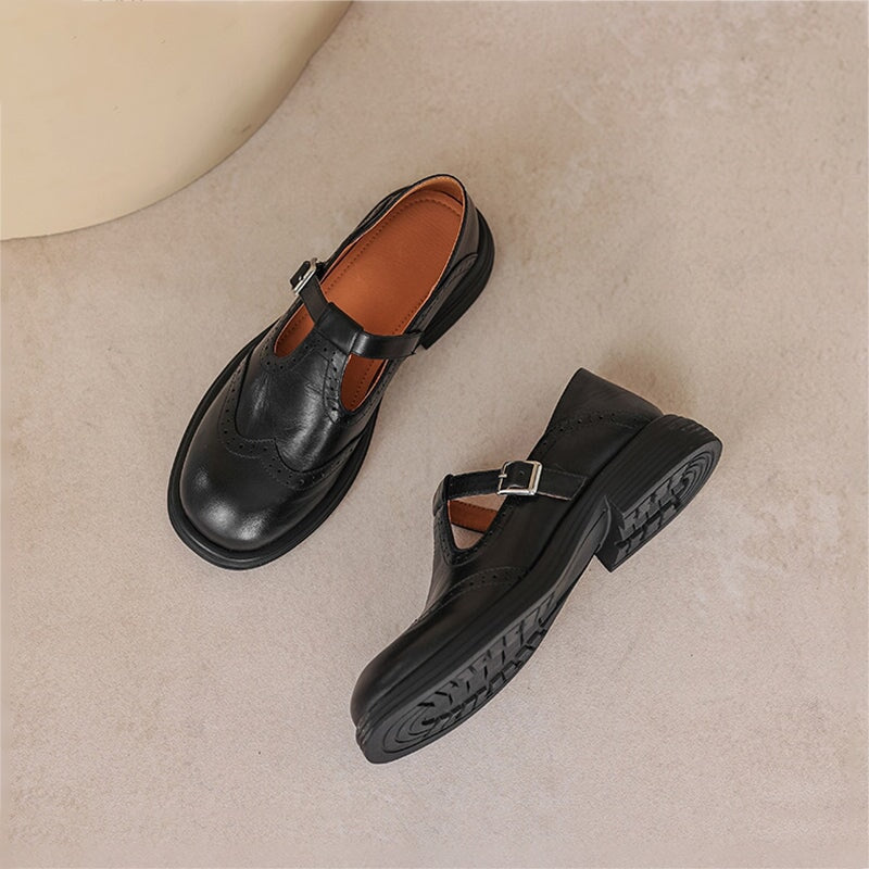 Nora&Lea™| Risla Leather Mary Janes