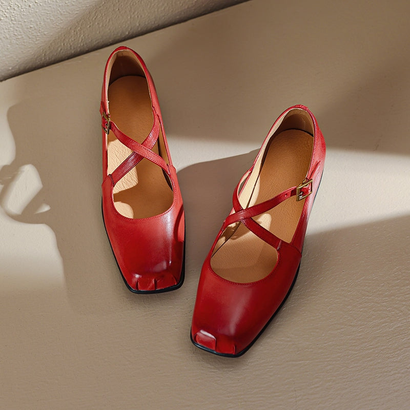 Nora&Lea™| Edith Leather Mary Janes