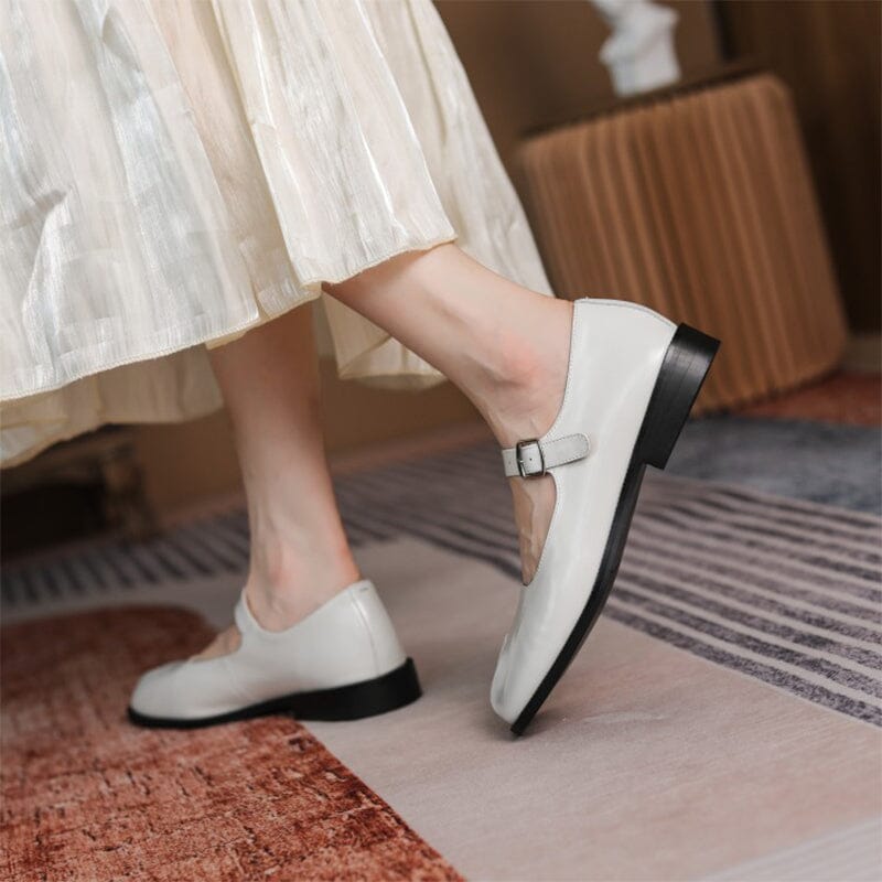 Nora&Lea™| Martha Leather Mary Janes