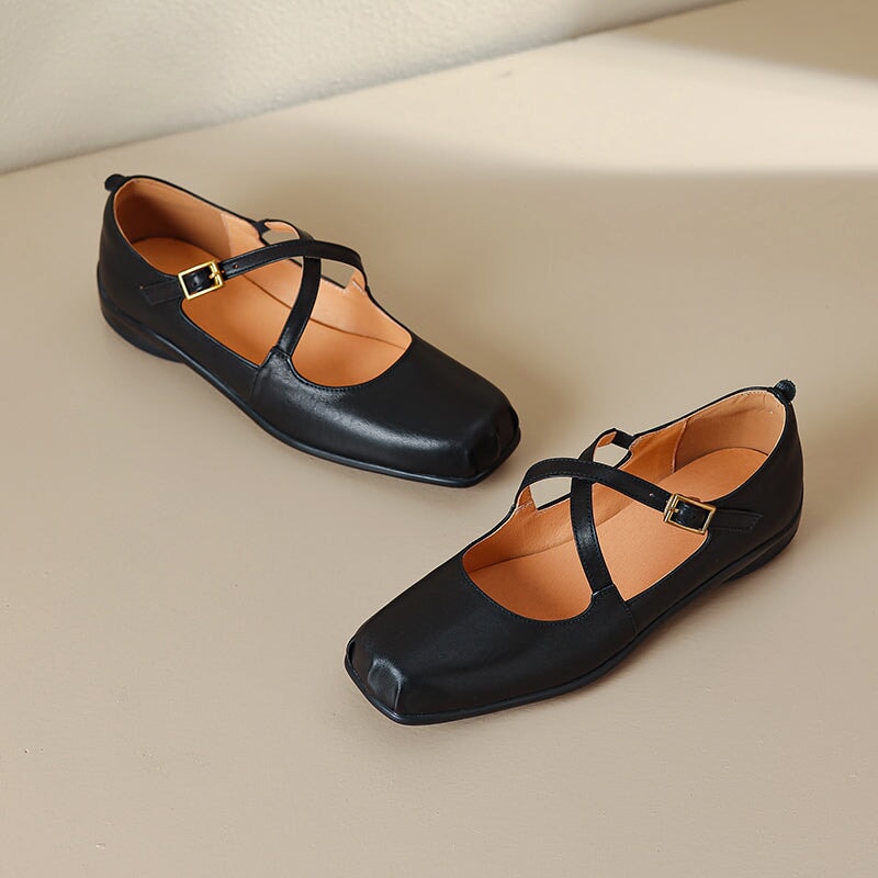 Nora&Lea™| Edith Leather Mary Janes