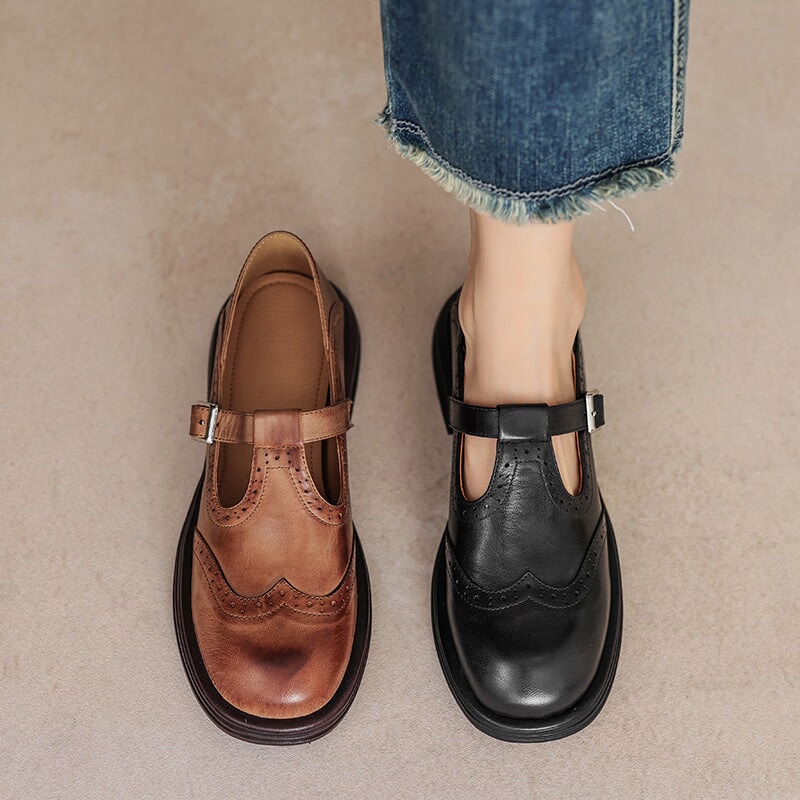 Nora&Lea™| Risla Leather Mary Janes